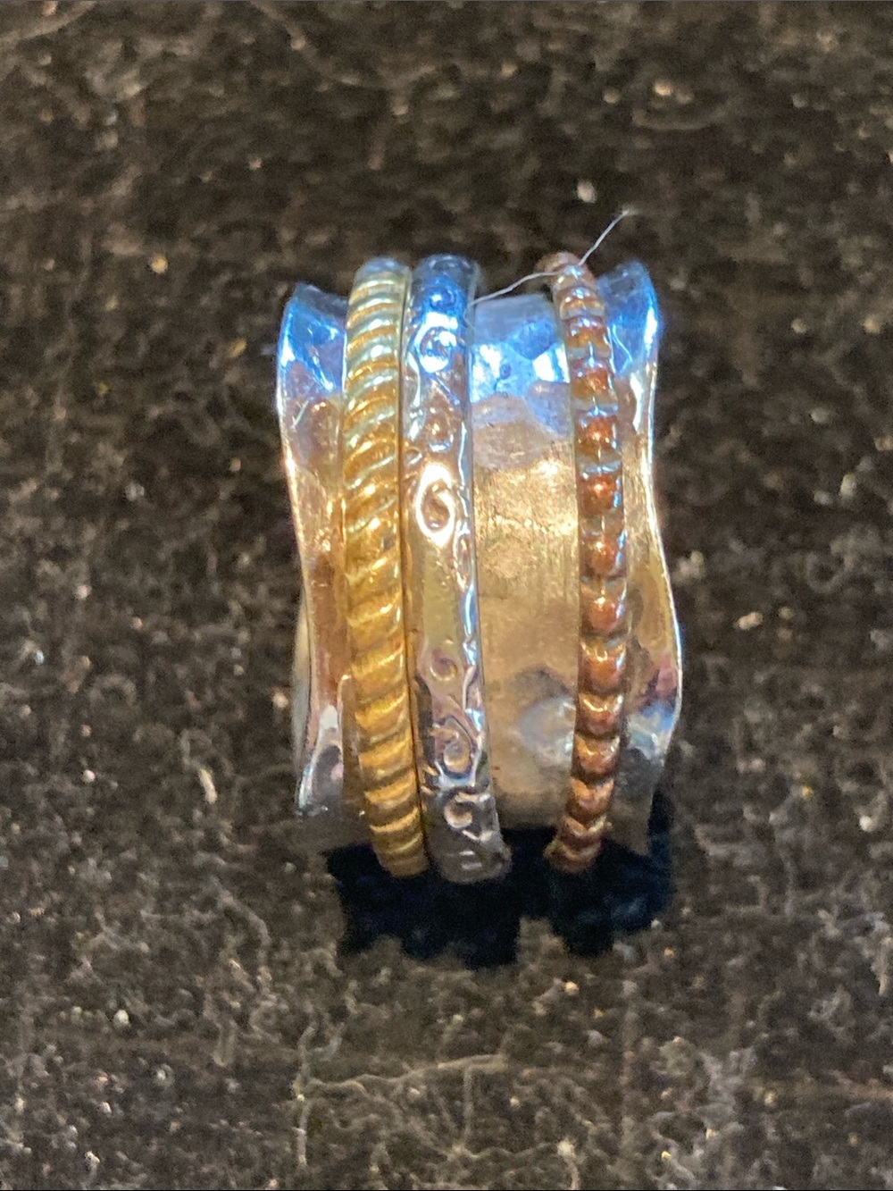 Silver spinner meditation ring - Picture 2 of 3